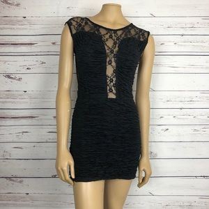Arden B Dress Sexy Ruched Lace Stretch Party Club